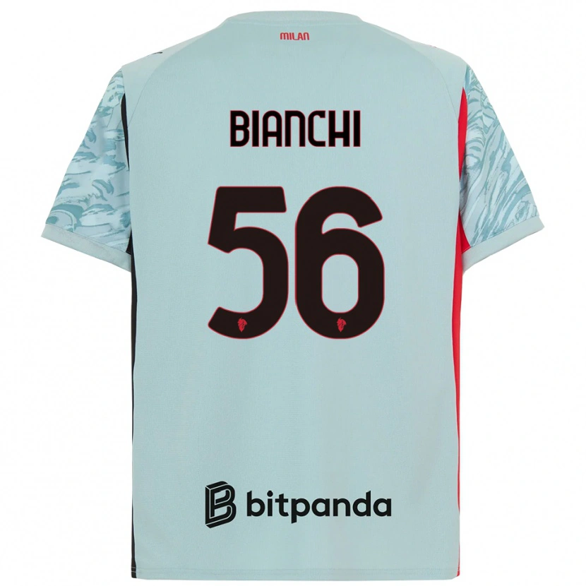 Danxen Femme Alessandro Bianchi #56 Maillot de Gardien Bleu Clair Rouge 2025/26 T-shirt