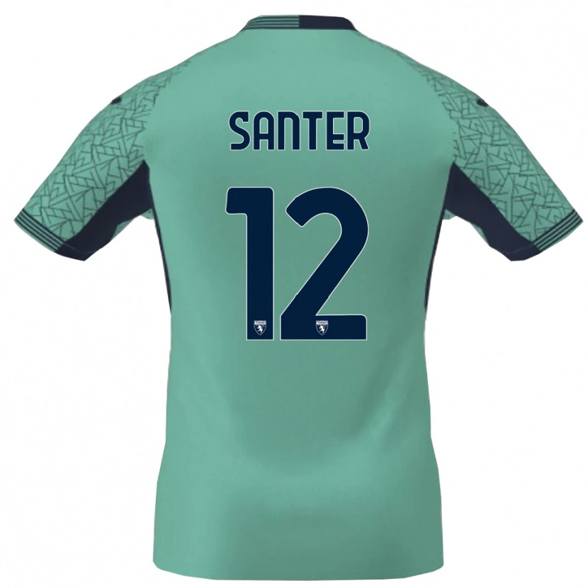 Danxen Femme Leonardo Santer #12 Maillot de Gardien Bleu Lagon 2025/26 T-shirt