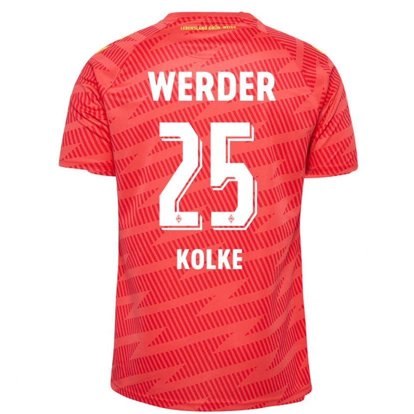 Danxen Femme Markus Kolke #25 Maillot de Gardien Rouge Jaune 2025/26 T-shirt