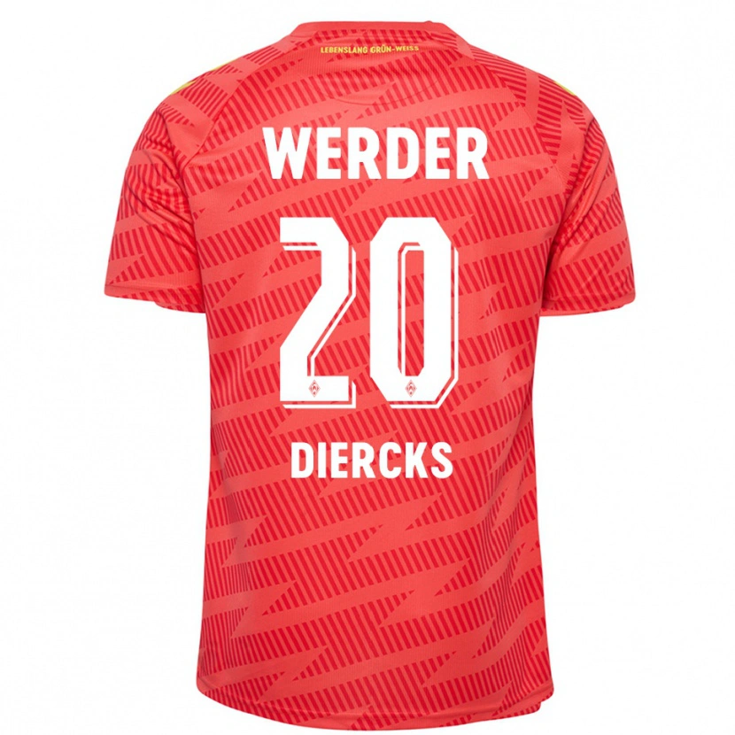 Danxen Femme Lewis Diercks #20 Maillot de Gardien Rouge Jaune 2025/26 T-shirt