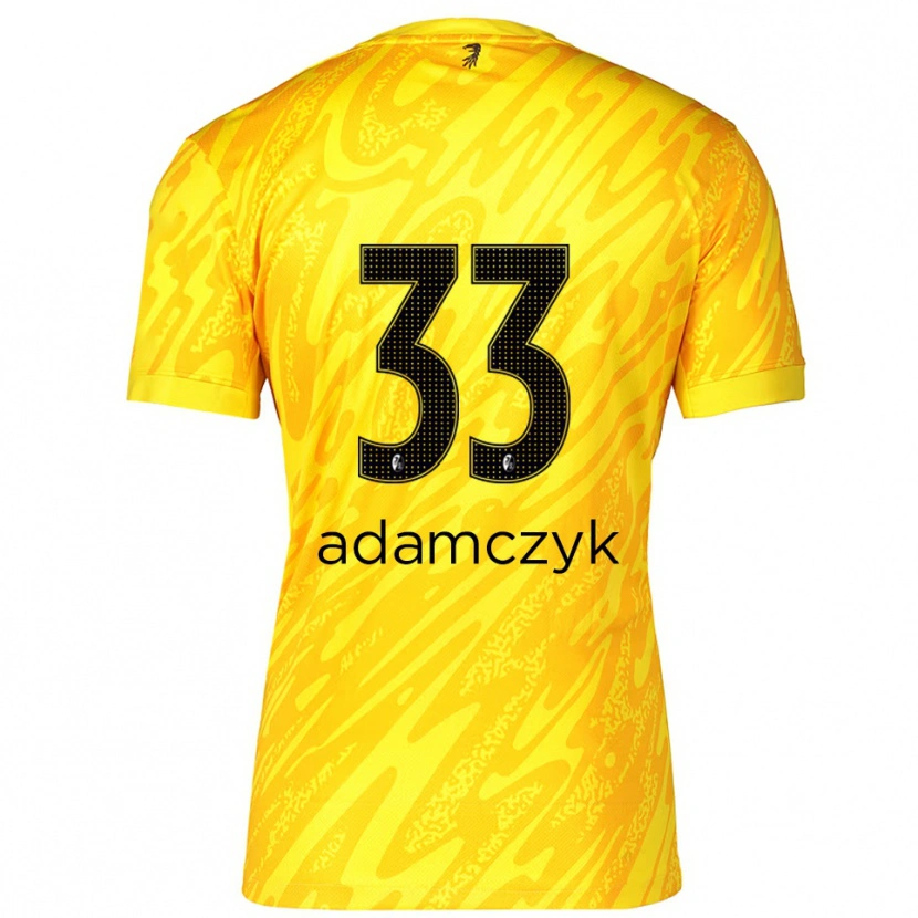 Danxen Femme Rebecca Adamczyk #33 Maillot de Gardien Jaune Noir 2025/26 T-shirt