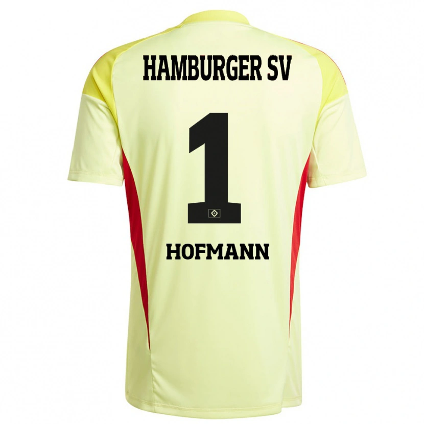 Danxen Femme Tobias Hofmann #1 Maillot de Gardien Jaune Noir Rouge 2025/26 T-shirt
