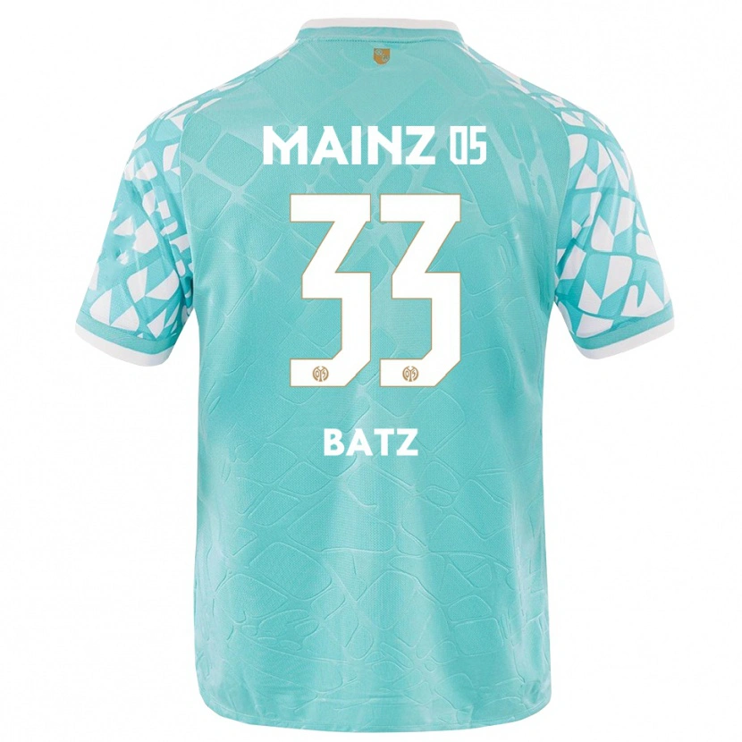 Danxen Femme Daniel Batz #33 Maillot de Gardien Blanc Turquoise 2025/26 T-shirt