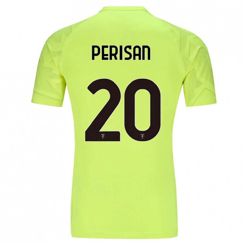 Danxen Femme Samuele Perisan #20 Maillot de Gardien Vert Fluo 2025/26 T-shirt