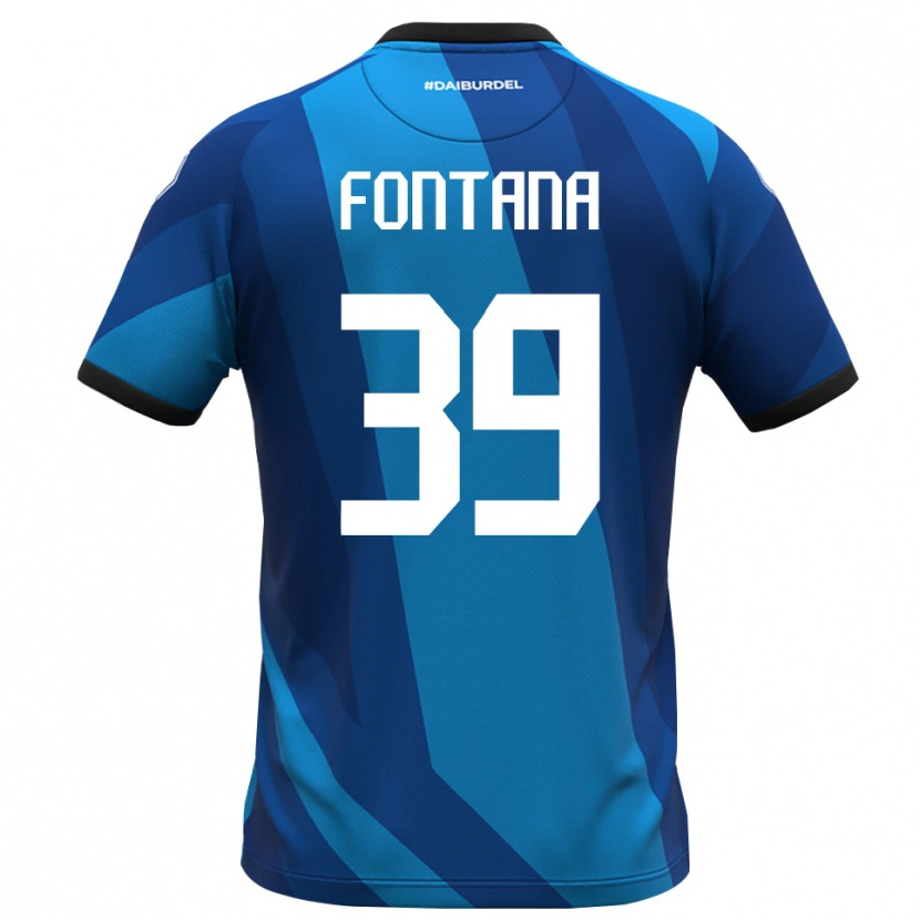 Danxen Femme Niccolò Fontana #39 Maillot de Gardien Bleu Royal Orange 2025/26 T-shirt