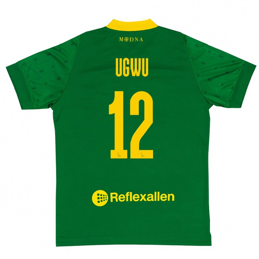 Danxen Femme Ferdinand Ugwu #12 Maillot de Gardien Vert Jaune 2025/26 T-shirt