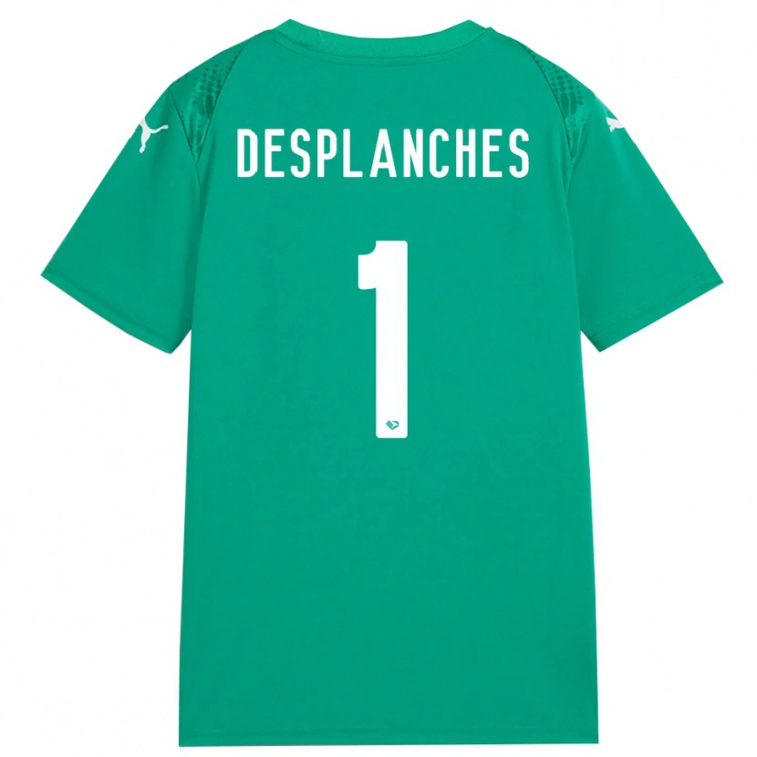 Danxen Femme Sebastiano Desplanches #1 Maillot de Gardien Vert Marin Blanc 2025/26 T-shirt