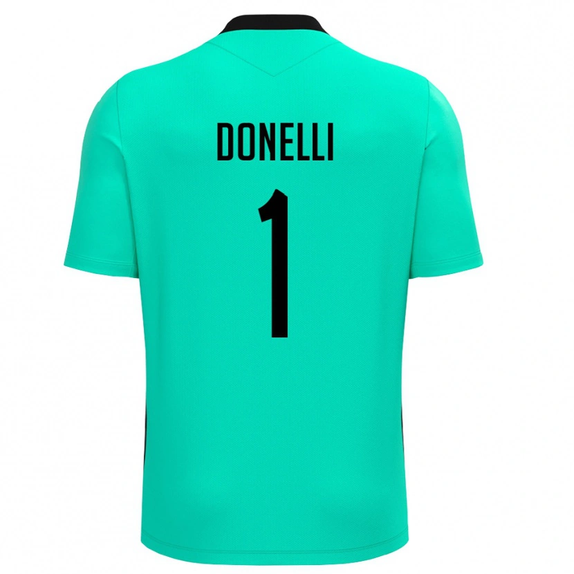Danxen Femme Matteo Donelli #1 Maillot de Gardien Turquoise Noir 2025/26 T-shirt