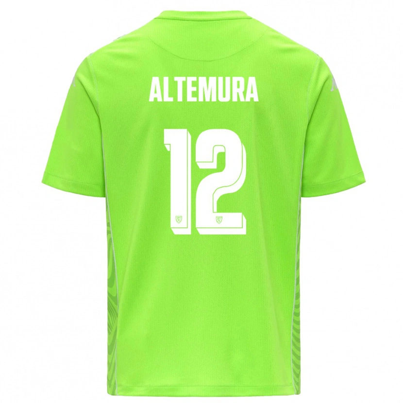 Danxen Femme Tommaso Altemura #12 Maillot de Gardien Vert Pelouse Blanc 2025/26 T-shirt