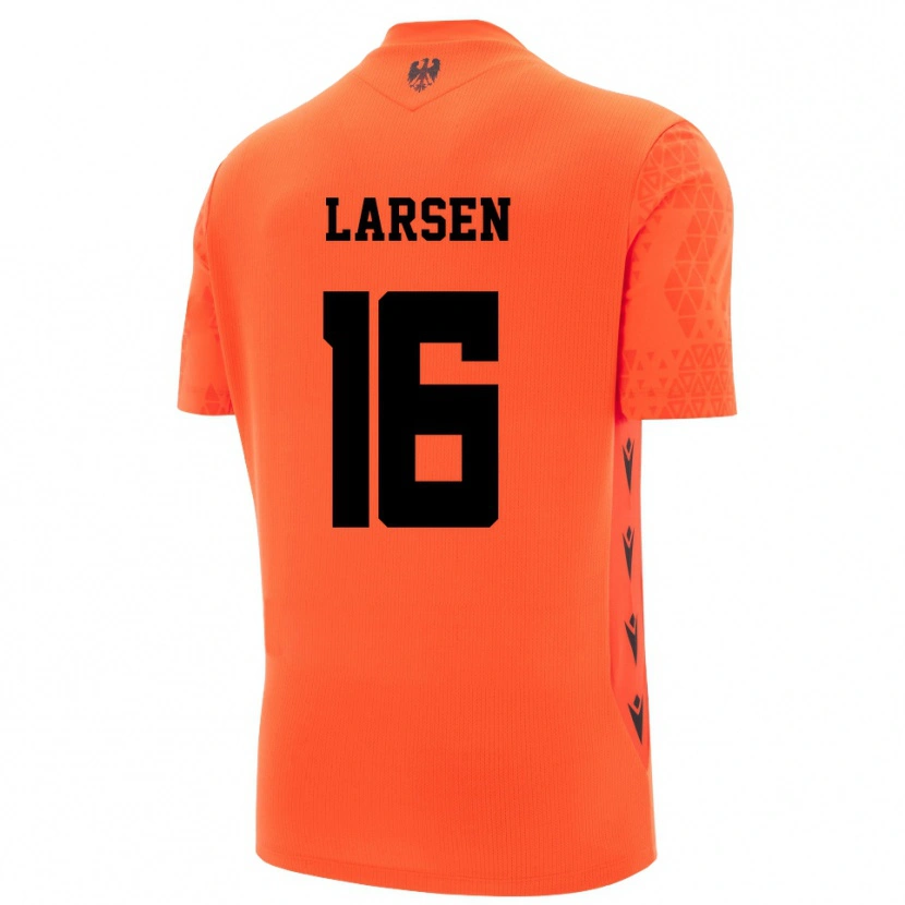 Danxen Femme Kathrine Østergaard Larsen #16 Maillot de Gardien Orange Foncé Noir 2025/26 T-shirt