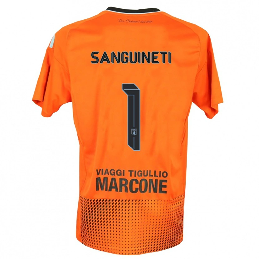 Danxen Femme Michele Sanguineti #1 Maillot de Gardien Orange Foncé Bleu 2025/26 T-shirt
