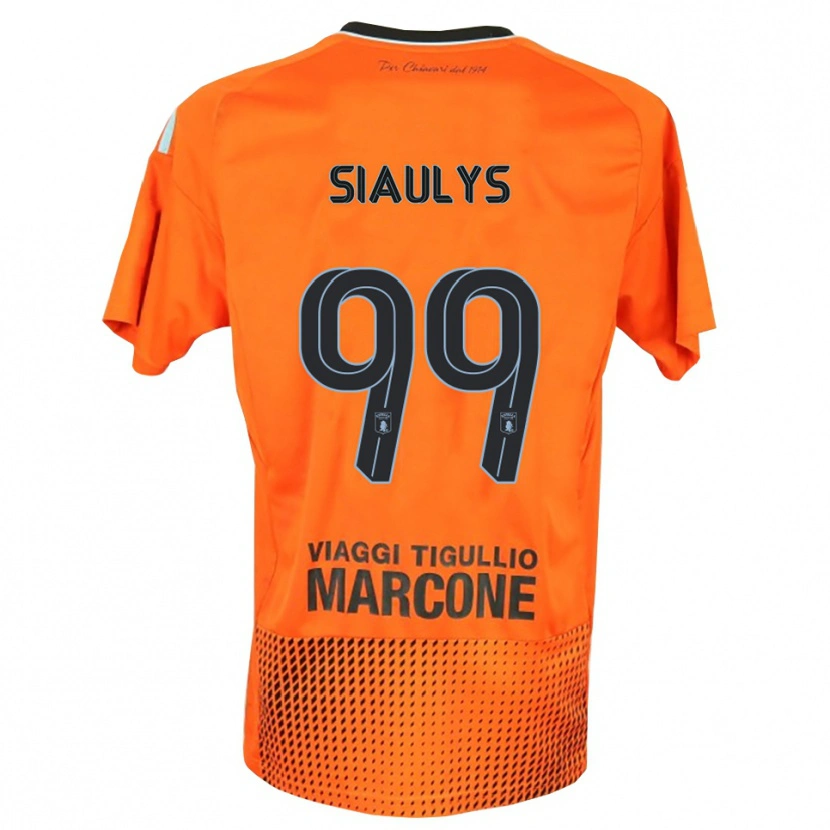 Danxen Femme Ovidijus Siaulys #99 Maillot de Gardien Orange Foncé Bleu 2025/26 T-shirt