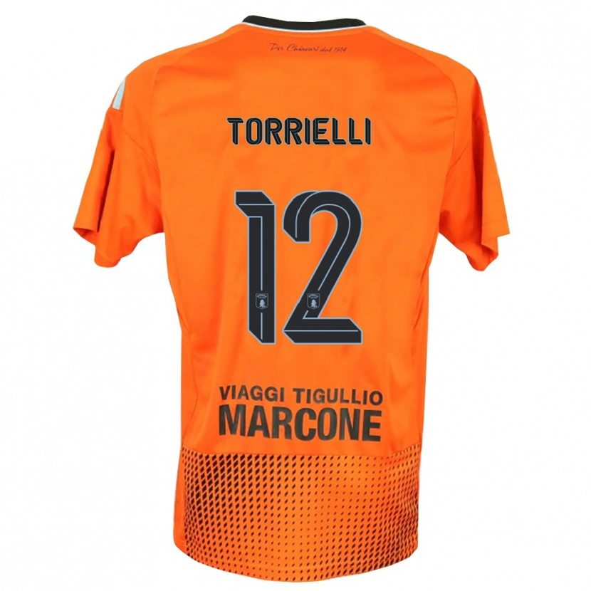Danxen Femme Edoardo Torrielli #12 Maillot de Gardien Orange Foncé Bleu 2025/26 T-shirt