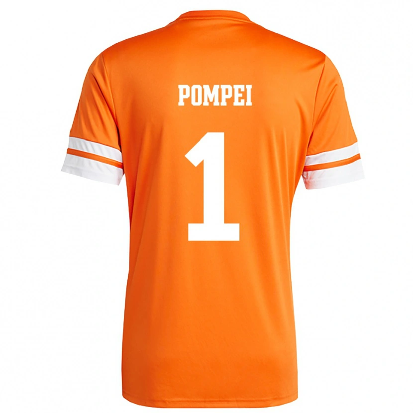 Danxen Femme Thomas Pompei #1 Maillot de Gardien Orange Blanc 2025/26 T-shirt