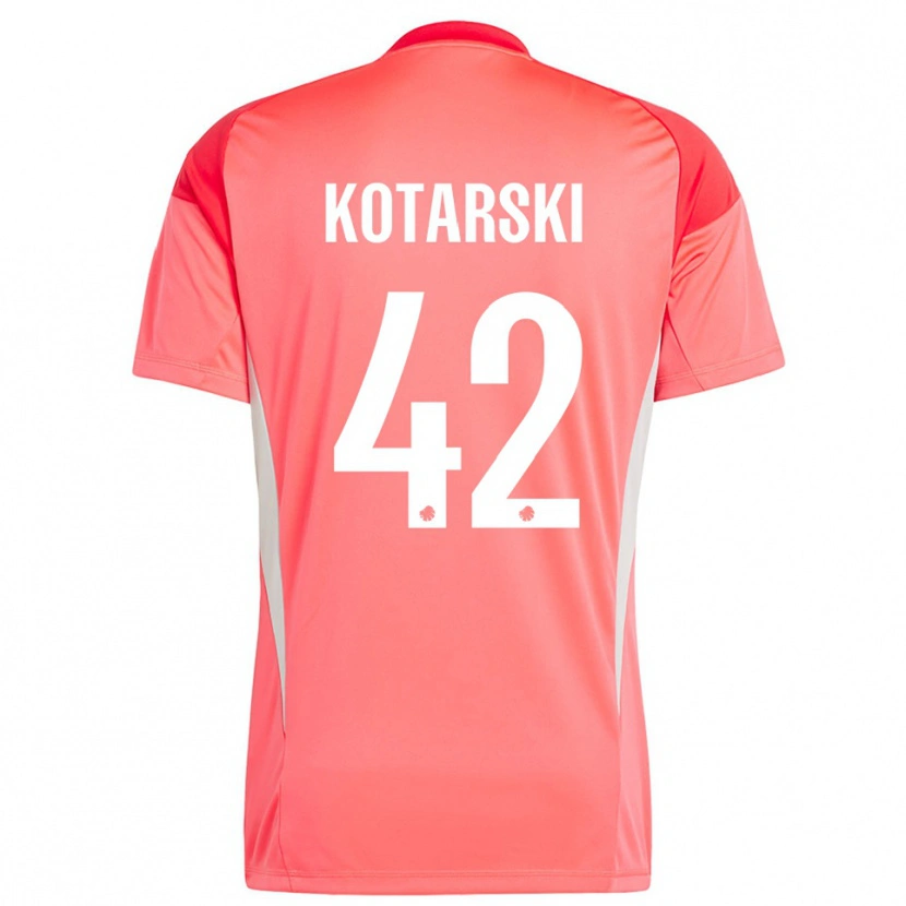 Danxen Femme Dominik Kotarski #42 Maillot de Gardien Rouge Blanc 2025/26 T-shirt