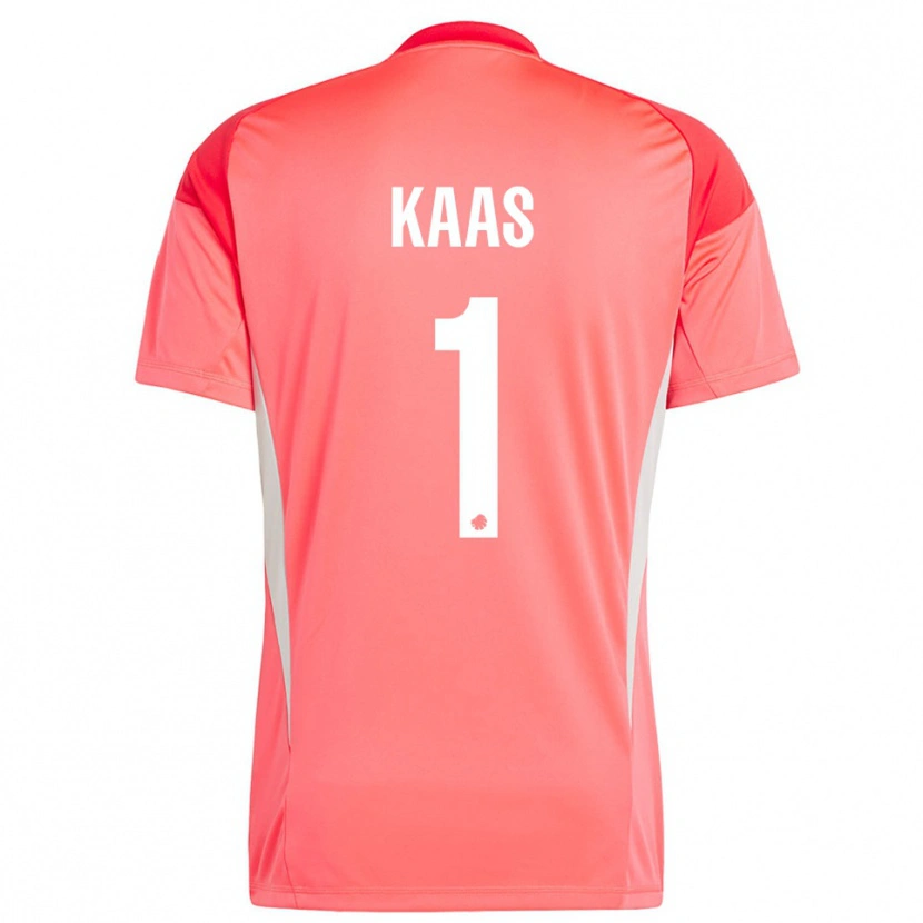 Danxen Femme Anna Kaas #1 Maillot de Gardien Rouge Blanc 2025/26 T-shirt
