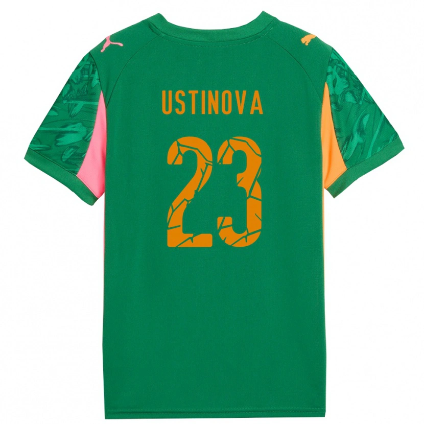 Danxen Femme Liudmyla Ustinova #23 Maillot de Gardien Vert Orange Rose 2025/26 T-shirt