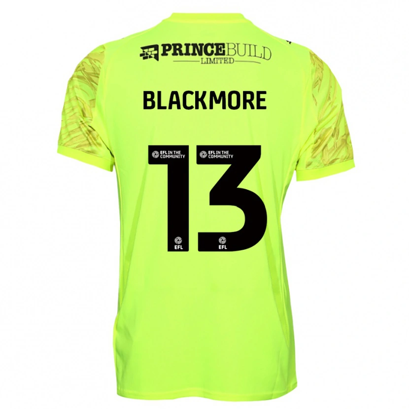 Danxen Femme Will Blackmore #13 Maillot de Gardien Noir Vert Fluorescent 2025/26 T-shirt
