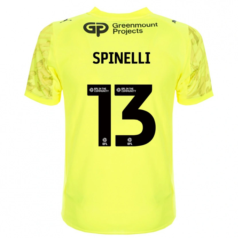 Danxen Femme Matteo Spinelli #13 Maillot de Gardien Noir Vert Fluorescent 2025/26 T-shirt