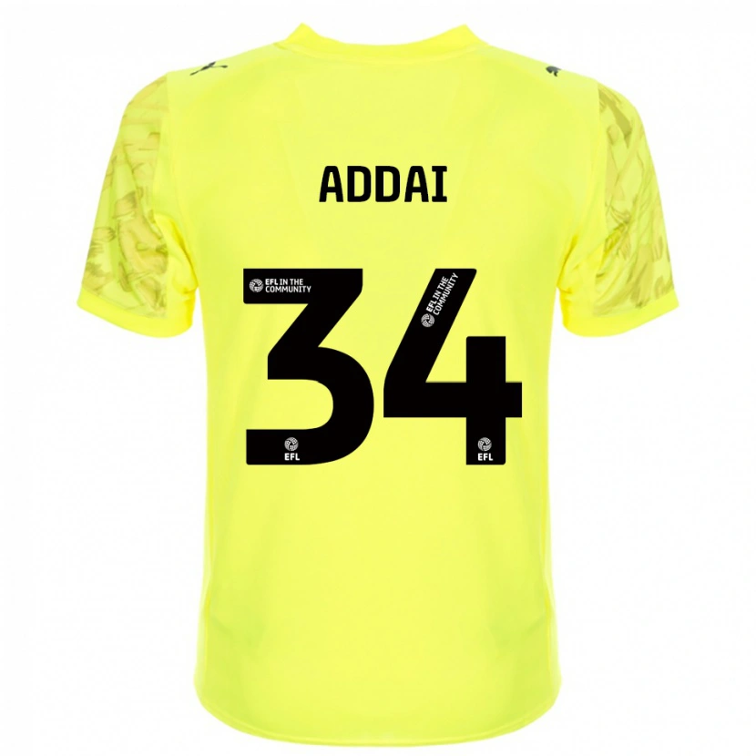 Danxen Femme Corey Addai #34 Maillot de Gardien Noir Jaune 2025/26 T-shirt