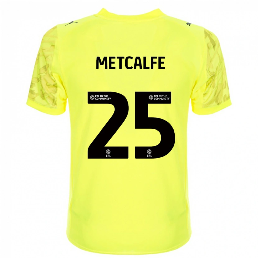 Danxen Femme Max Metcalfe #25 Maillot de Gardien Noir Jaune 2025/26 T-shirt