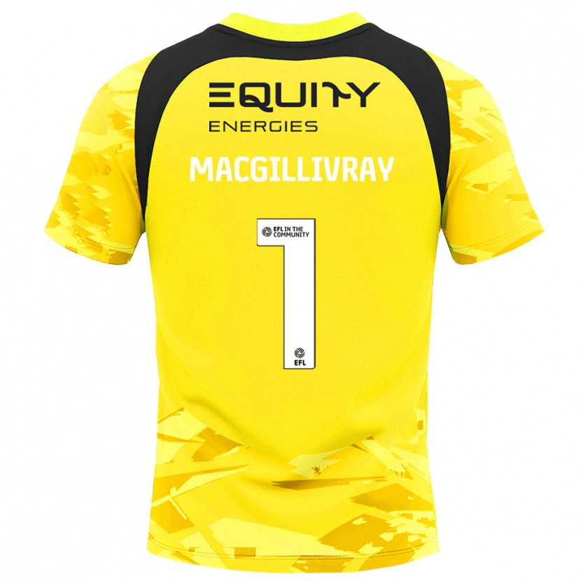Danxen Femme Craig MacGillivray #1 Maillot de Gardien Gris Foncé Jaune Clair 2025/26 T-shirt