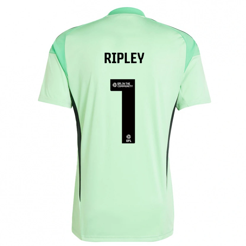 Danxen Femme Connor Ripley #1 Maillot de Gardien Noir Vert Clair 2025/26 T-shirt