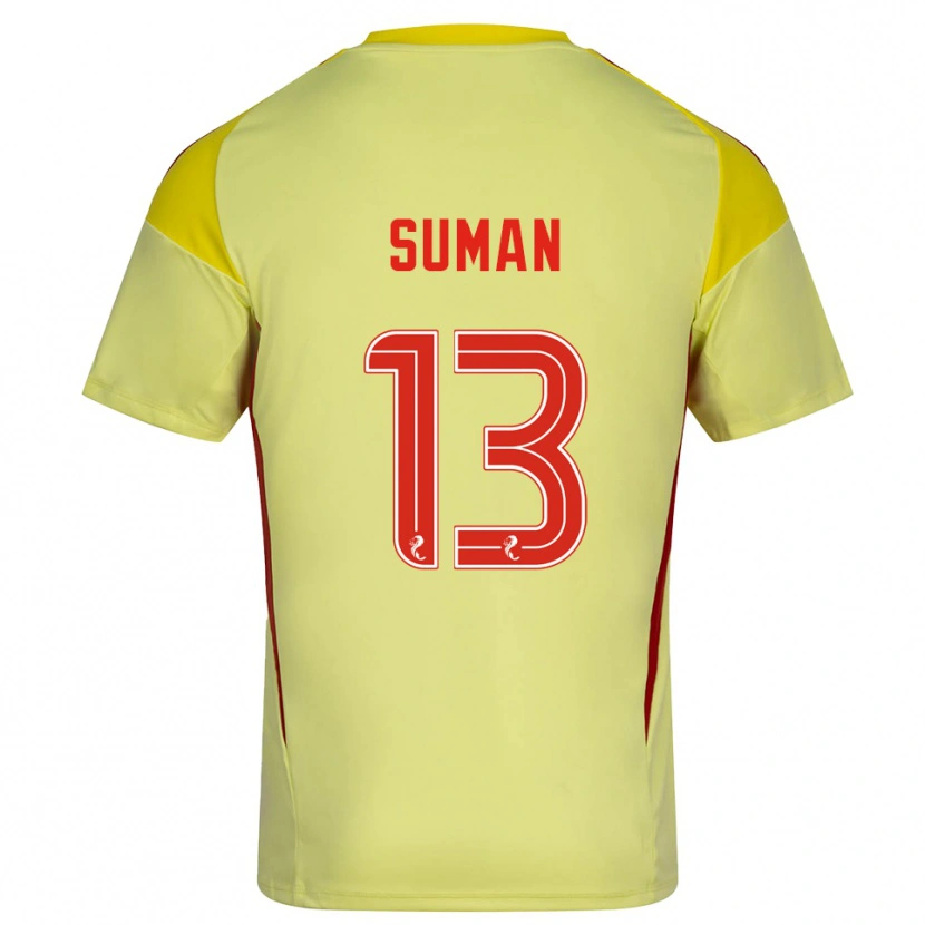 Danxen Femme Nick Suman #13 Maillot de Gardien Rouge Jaune 2025/26 T-shirt