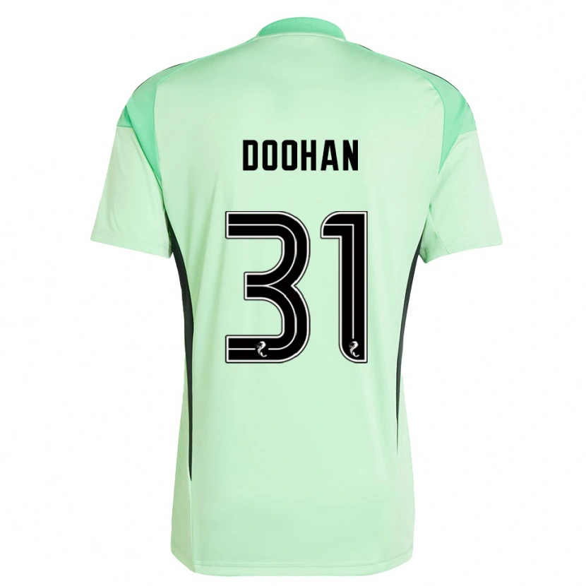 Danxen Femme Ross Doohan #31 Maillot de Gardien Noir Vert Clair 2025/26 T-shirt