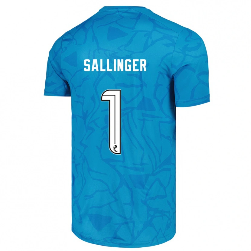 Danxen Femme Raphael Sallinger #1 Maillot de Gardien Blanc Bleu 2025/26 T-shirt