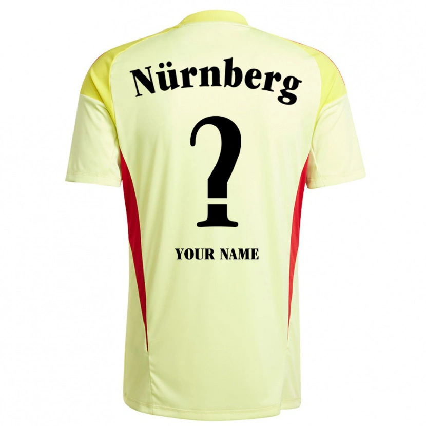 Danxen Femme 1. FC Nürnberg Maillot de Gardien Jaune Noir 2025/26 T-shirt