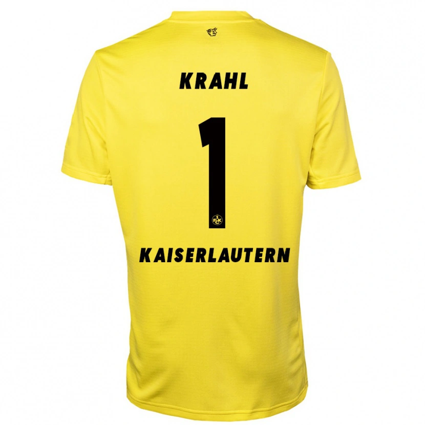 Danxen Femme Julian Krahl #1 Maillot de Gardien Jaune Noir 2025/26 T-shirt