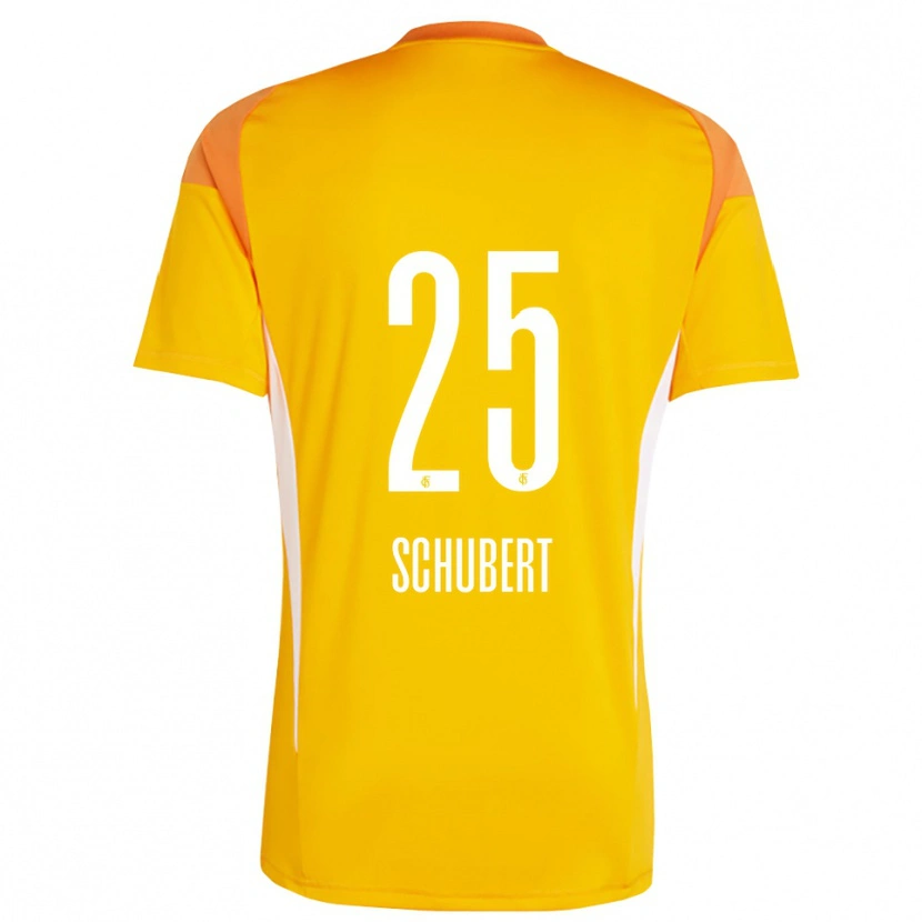 Danxen Femme Leonardo Schubert #25 Maillot de Gardien Jaune Orange 2025/26 T-shirt