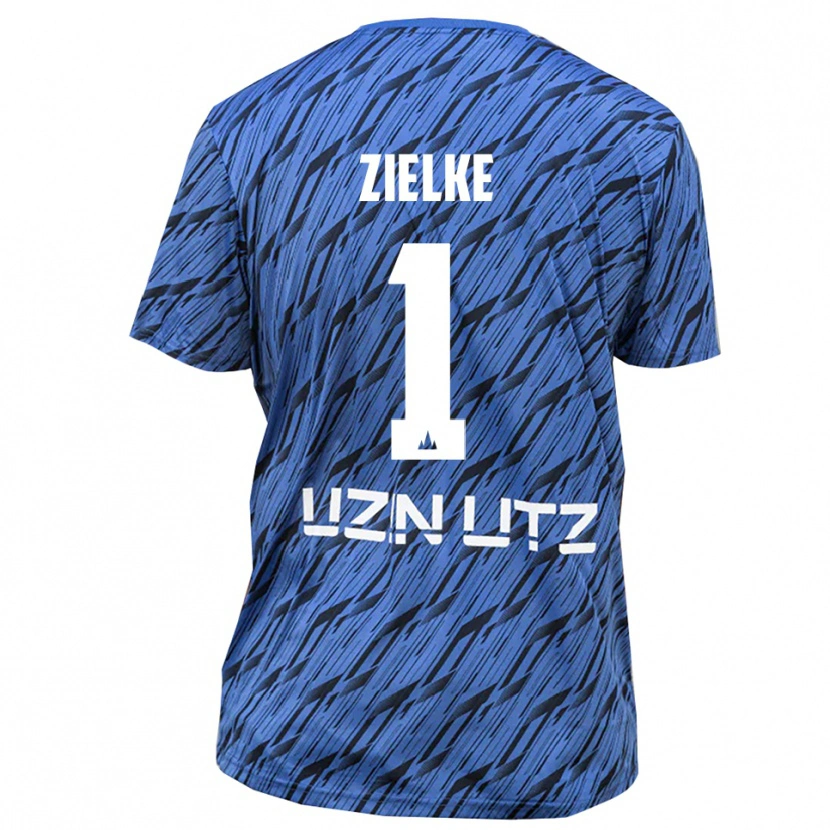 Danxen Femme Paul Zielke #1 Maillot de Gardien Bleu Royal Blanc 2025/26 T-shirt