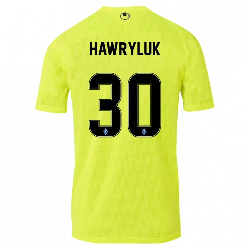 Danxen Femme Lucien Hawryluk #30 Maillot de Gardien Jaune Noir 2025/26 T-shirt