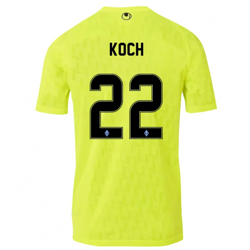 Danxen Femme Nico Koch #22 Maillot de Gardien Jaune Noir 2025/26 T-shirt