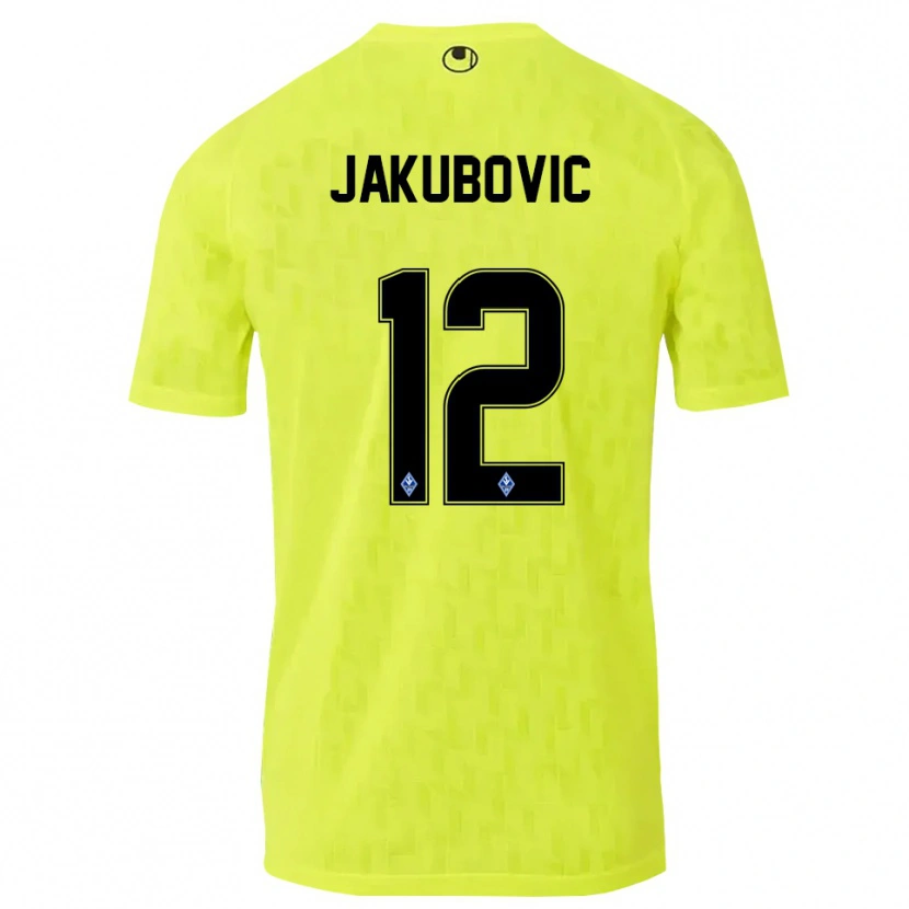 Danxen Femme Harun Jakubovic #12 Maillot de Gardien Jaune Noir 2025/26 T-shirt