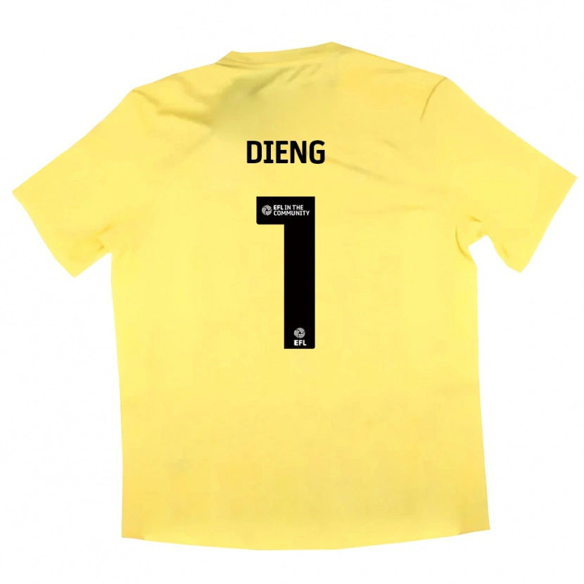 Danxen Femme Seny Dieng #1 Maillot de Gardien Noir Jaune 2025/26 T-shirt