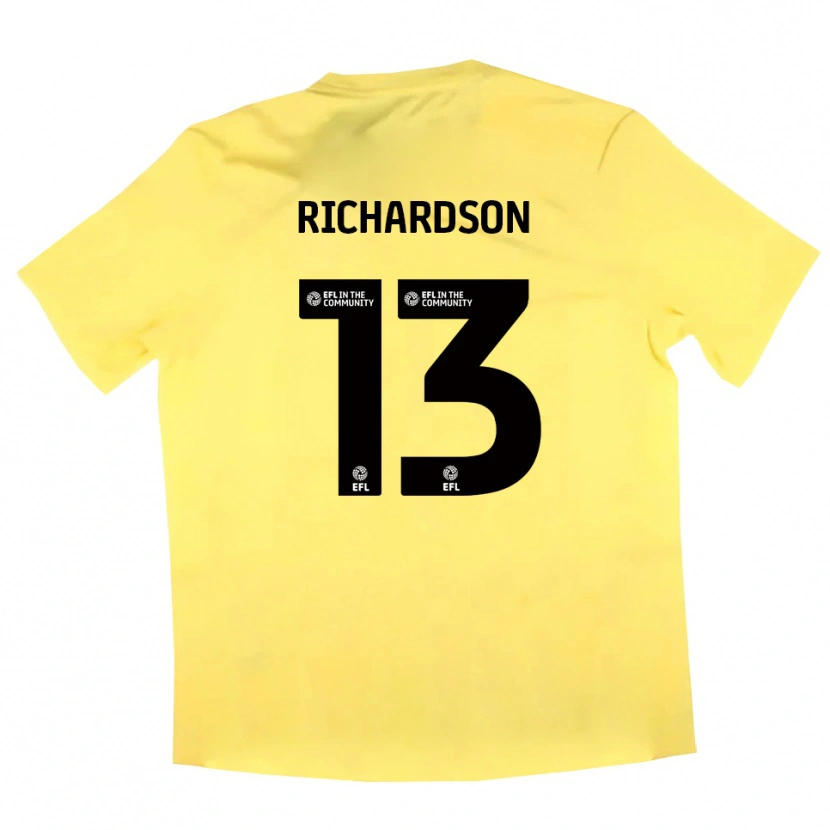 Danxen Femme Joseph Richardson #13 Maillot de Gardien Noir Jaune 2025/26 T-shirt