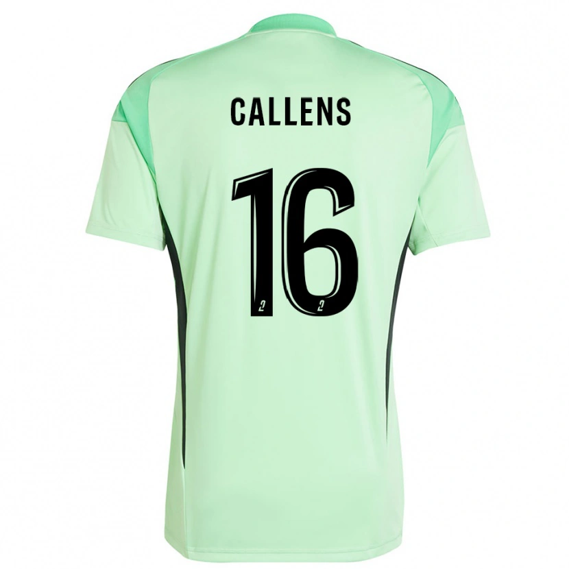 Danxen Femme Thomas Callens #16 Maillot de Gardien Noir Vert Clair 2025/26 T-shirt