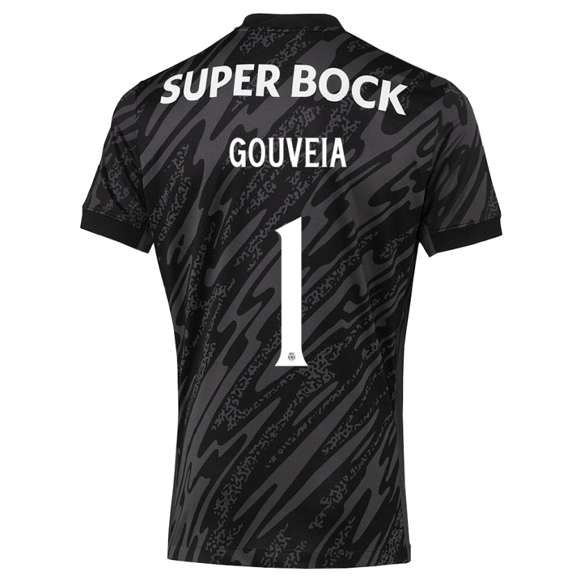 Danxen Femme Miguel Gouveia #1 Maillot de Gardien Gris Noir Blanc 2025/26 T-shirt