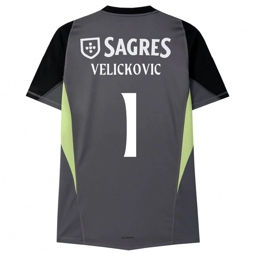Danxen Femme Luka Veličković #1 Maillot de Gardien Gris Foncé Noir 2025/26 T-shirt