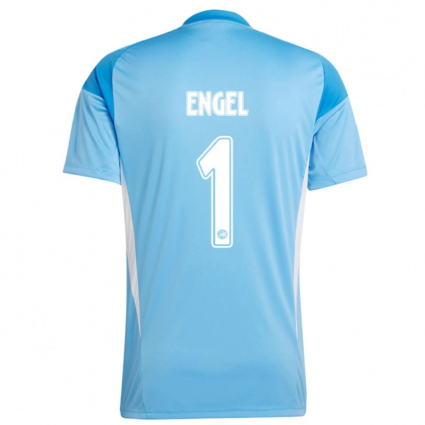 Danxen Femme Mark Engel #1 Maillot de Gardien Bleu Clair Blanc 2025/26 T-shirt