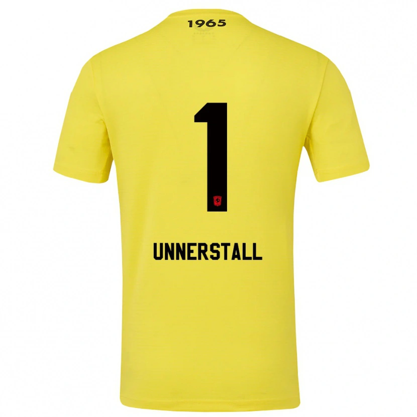 Danxen Femme Lars Unnerstall #1 Maillot de Gardien Jaune Noir 2025/26 T-shirt