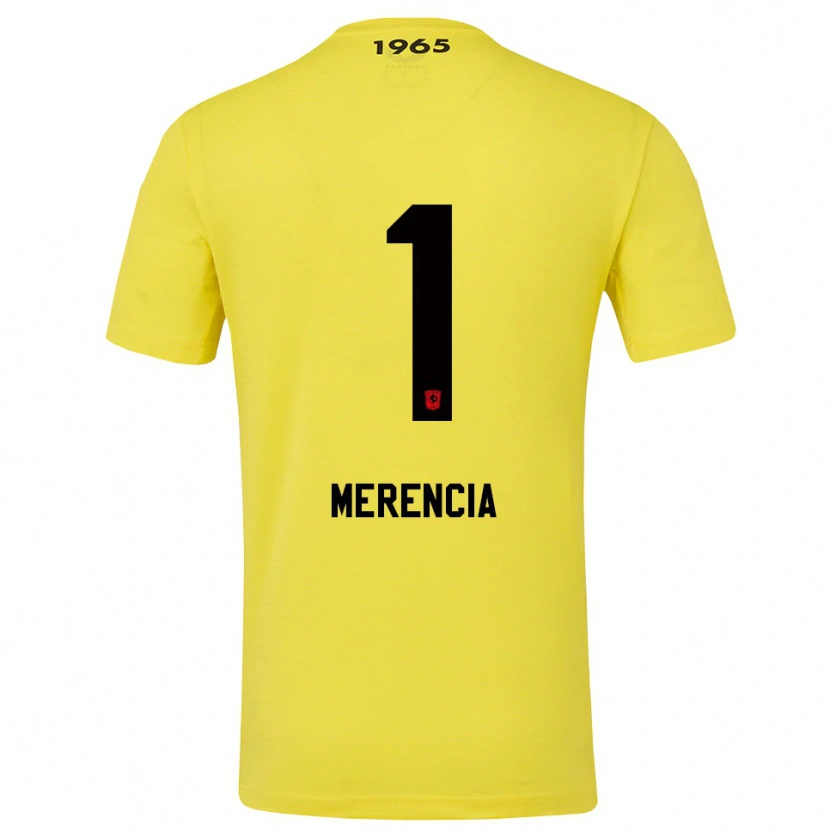 Danxen Femme Leandro Merencia #1 Maillot de Gardien Jaune Noir 2025/26 T-shirt