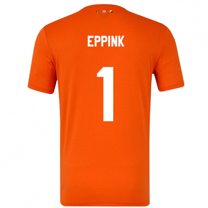 Danxen Femme Mees Eppink #1 Maillot de Gardien Orange Noir 2025/26 T-shirt