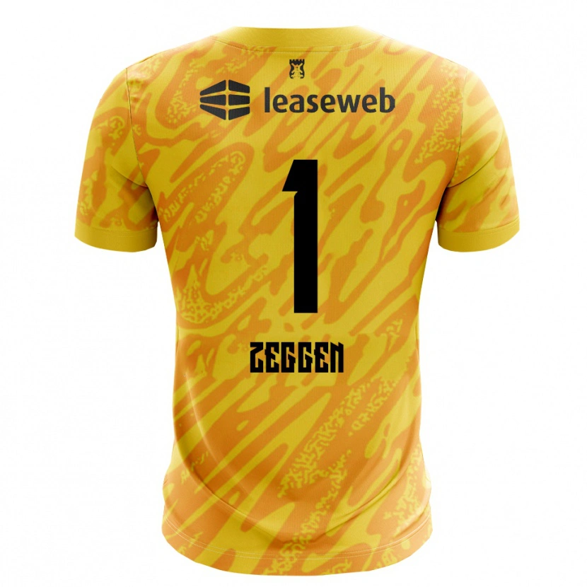Danxen Femme Kiyani Zeggen #1 Maillot de Gardien Orange Jaune Noir 2025/26 T-shirt