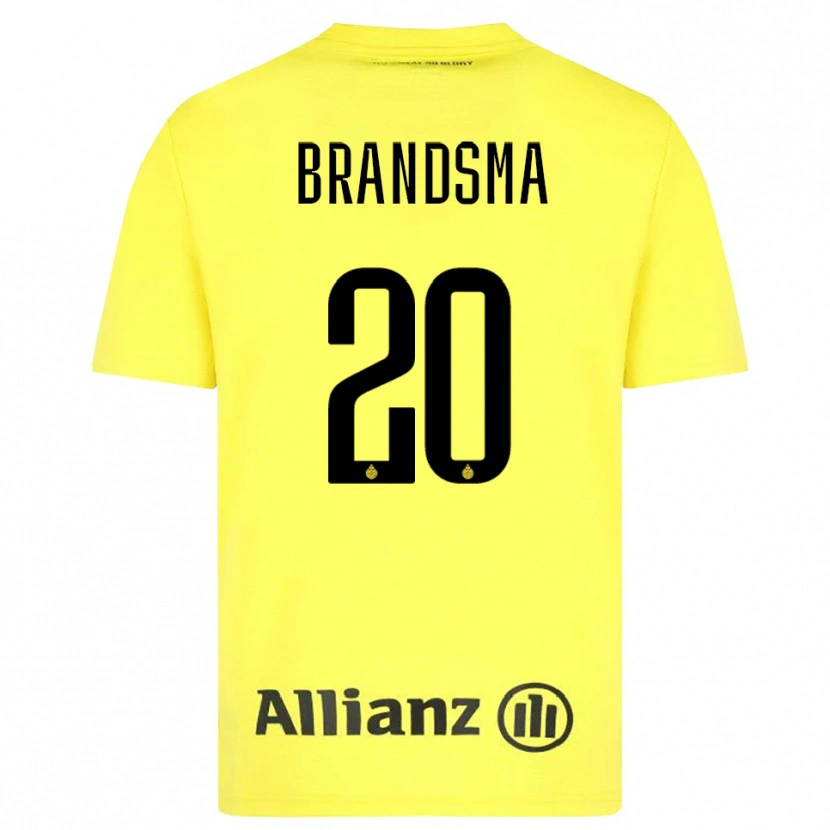 Danxen Femme Ilke Brandsma #20 Maillot de Gardien Jaune Noir 2025/26 T-shirt
