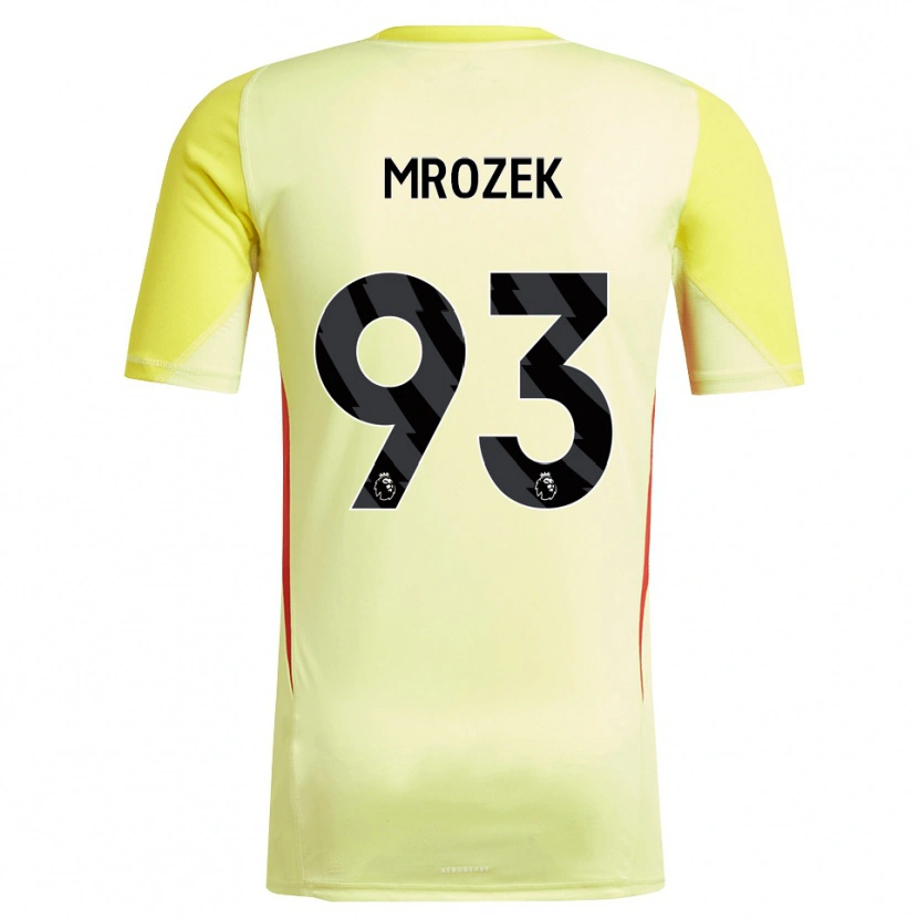 Danxen Femme Fabian Mrozek #93 Maillot de Gardien Jaune Rouge 2025/26 T-shirt