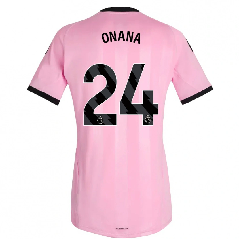 Danxen Femme André Onana #24 Maillot de Gardien Rose Noir 2025/26 T-shirt